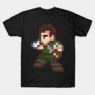 Chris Redfield Resident Evil Pixel Art T-Shirt